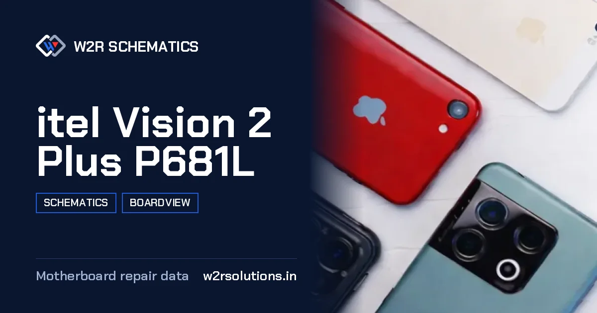 itel Vision 2 Plus P681L Schematics & Boardview PCB schematics and boardview layout diagram for repair
