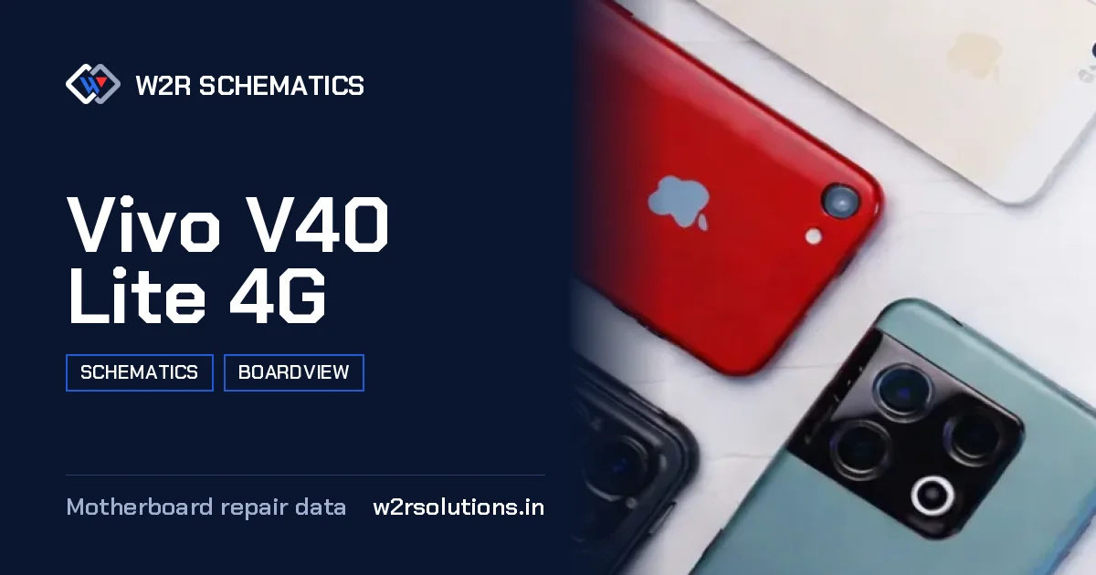 Vivo V40 Lite 4G Schematics & Boardview PCB schematics and boardview layout diagram for repair