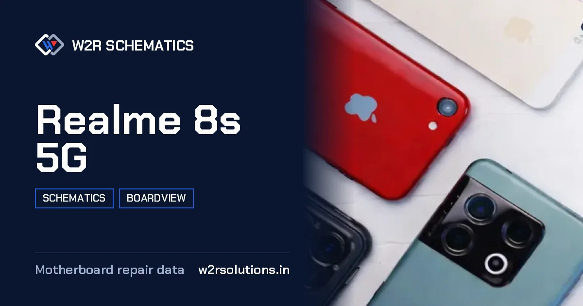 Realme 8s 5G Schematics & Boardview PCB schematics and boardview layout diagram for repair