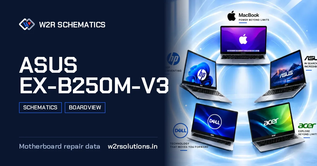 ASUS EX-B250M-V3 Schematics & Boardview PCB schematics and boardview layout diagram for repair