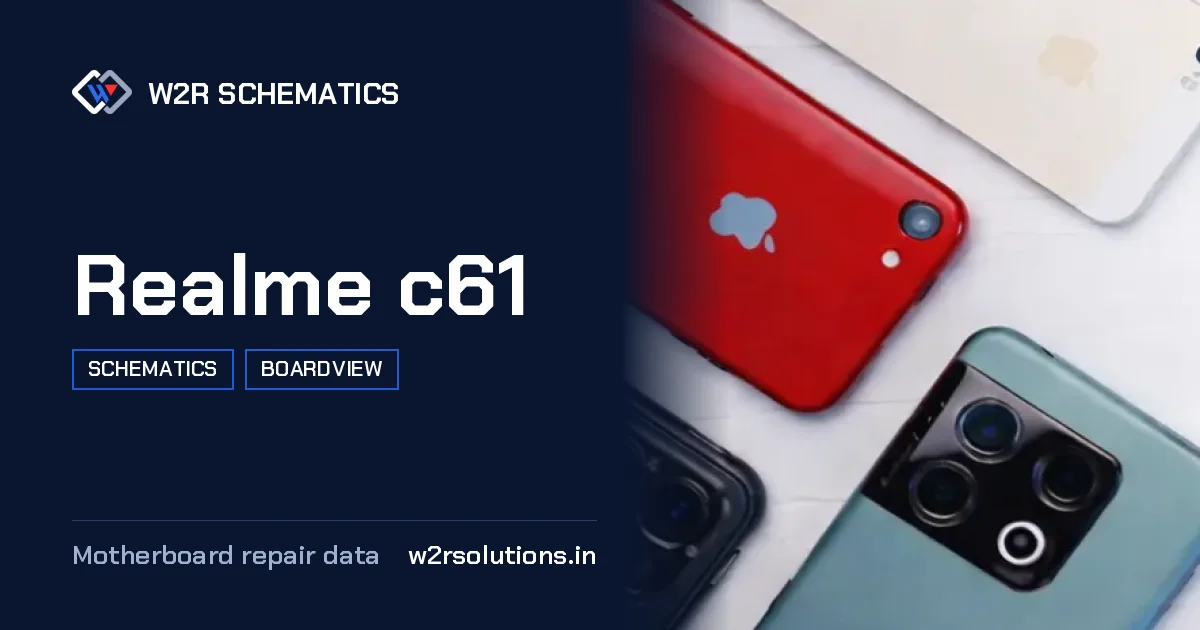 Realme c61 Schematics & Boardview PCB schematics and boardview layout diagram for repair
