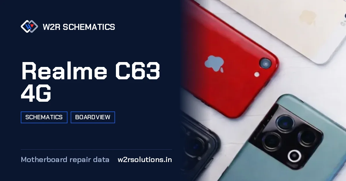 Realme C63 4G Schematics & Boardview PCB schematics and boardview layout diagram for repair