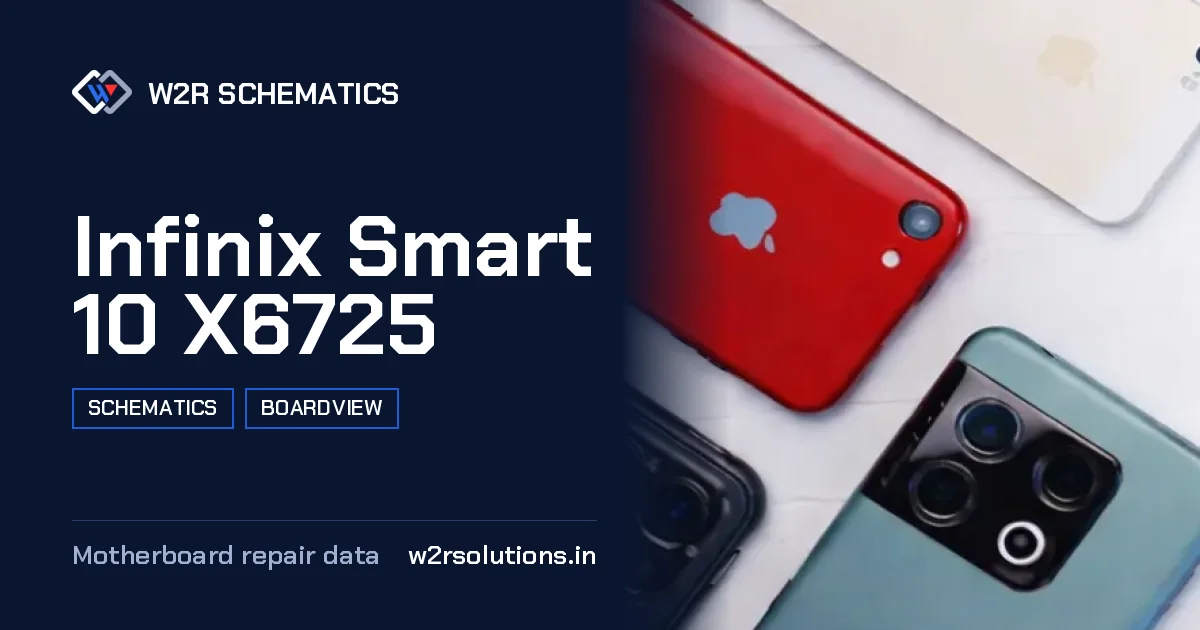Infinix Smart 10 X6725 Schematics & Boardview PCB schematics and boardview layout diagram for repair