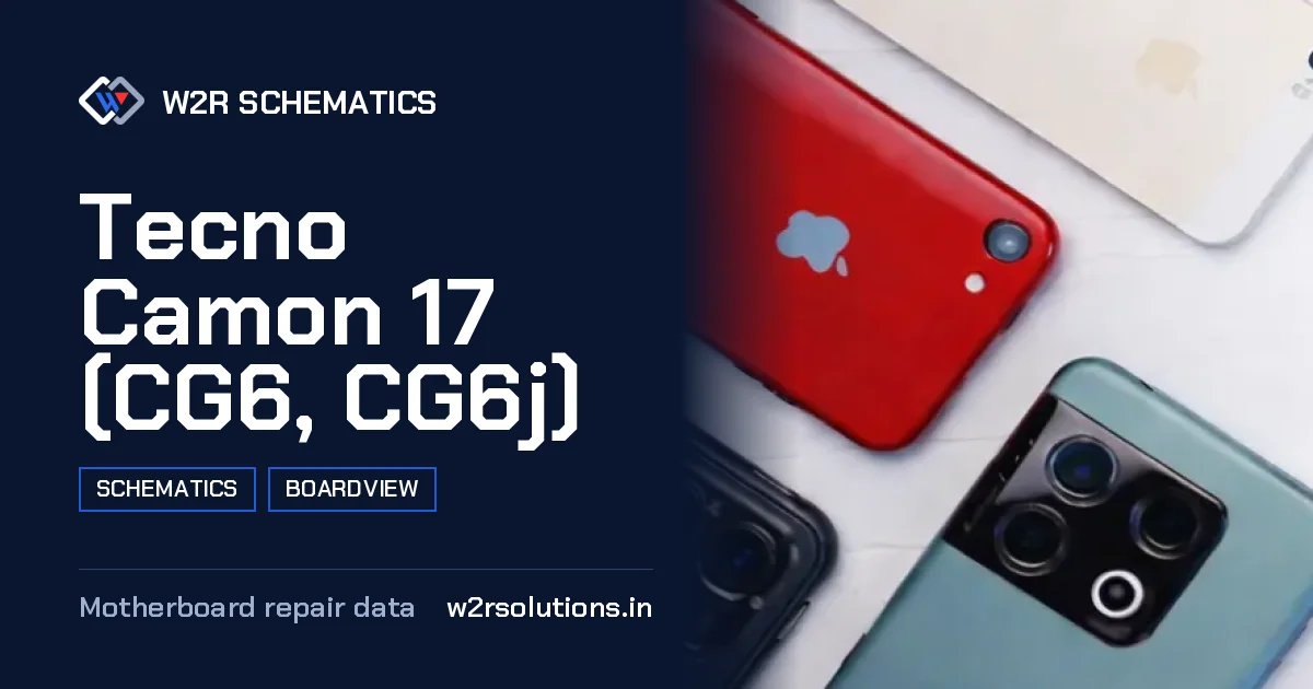 Tecno Camon 17 (CG6, CG6j) Schematics & Boardview PCB schematics and boardview layout diagram for repair