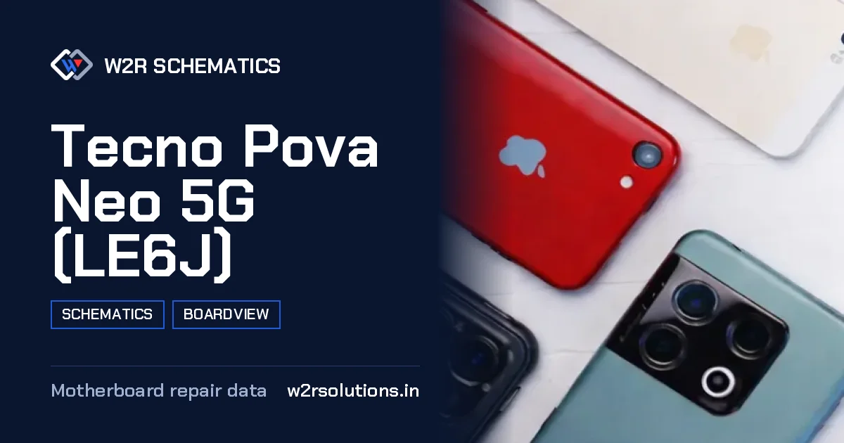 Tecno Pova Neo 5G (LE6J) Schematics & Boardview PCB schematics and boardview layout diagram for repair