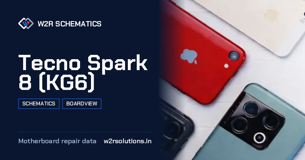 Tecno Spark 8 (KG6) Schematics & Boardview PCB schematics and boardview layout diagram for repair