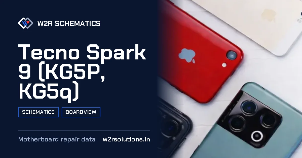 Tecno Spark 9 (KG5P, KG5q) Schematics & Boardview PCB schematics and boardview layout diagram for repair