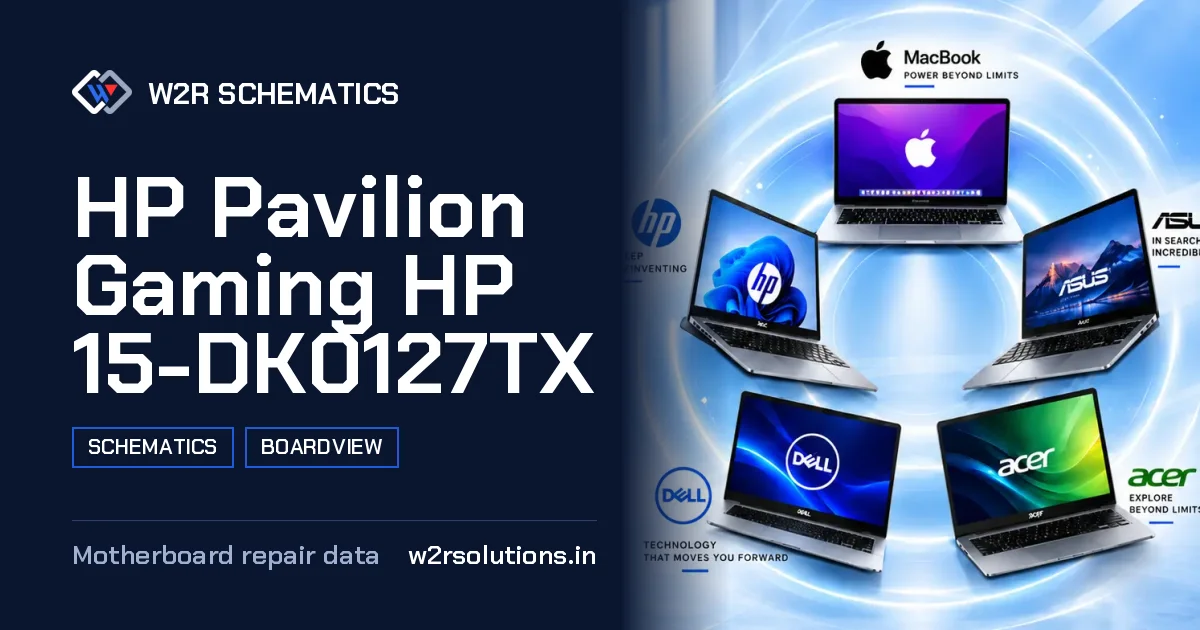 HP Pavilion Gaming HP 15-DK0127TX Schematics & Boardview PCB schematics and boardview layout diagram for repair