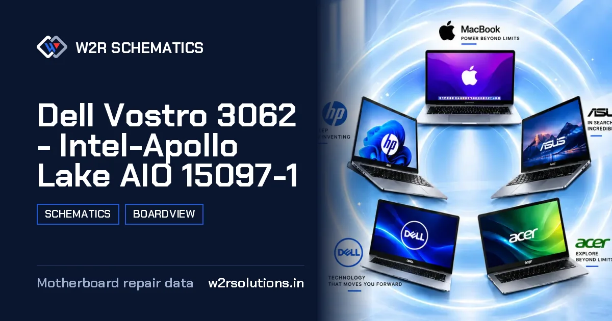 Dell Vostro 3062 - Intel-Apollo Lake AIO 15097-1 Schematics & Boardview PCB schematics and boardview layout diagram for repair