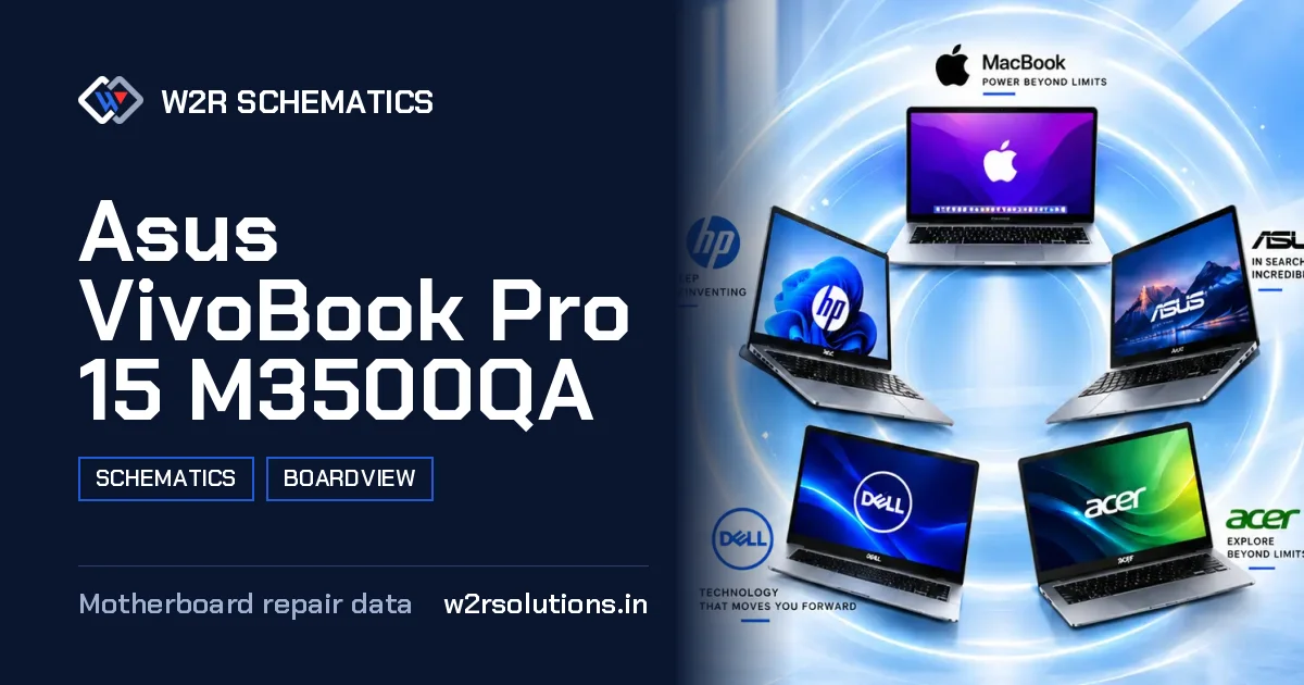Asus VivoBook Pro 15 M3500QA Schematics & Boardview PCB schematics and boardview layout diagram for repair