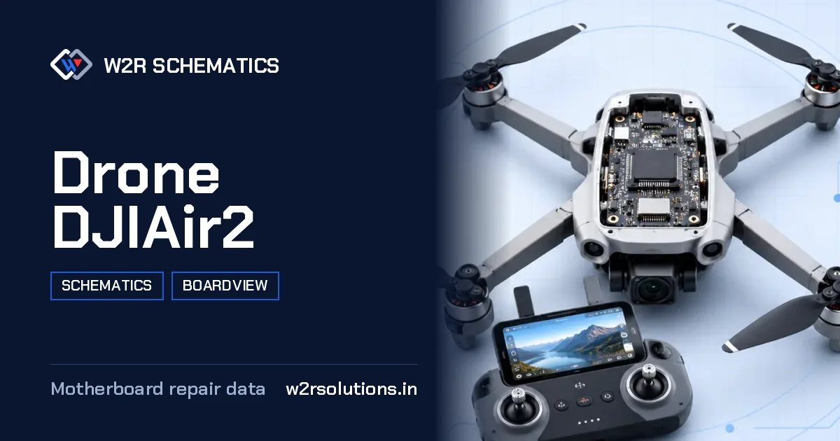 Drone DJIAir2 Schematics & Boardview PCB schematics and boardview layout diagram for repair