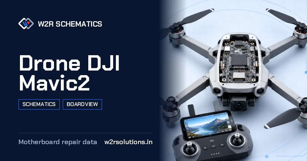 Drone DJI Mavic2 Schematics & Boardview PCB schematics and boardview layout diagram for repair