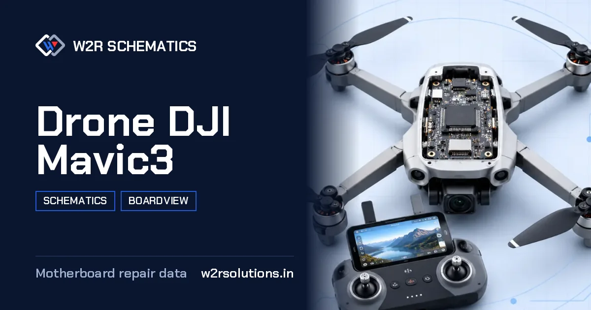 Drone DJI Mavic3 Schematics & Boardview PCB schematics and boardview layout diagram for repair