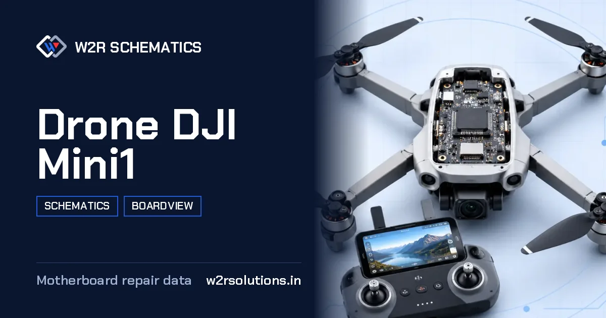 Drone DJI Mini1 Schematics & Boardview PCB schematics and boardview layout diagram for repair