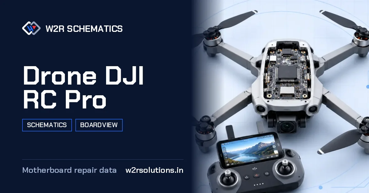 Drone DJI RC Pro Schematics & Boardview PCB schematics and boardview layout diagram for repair