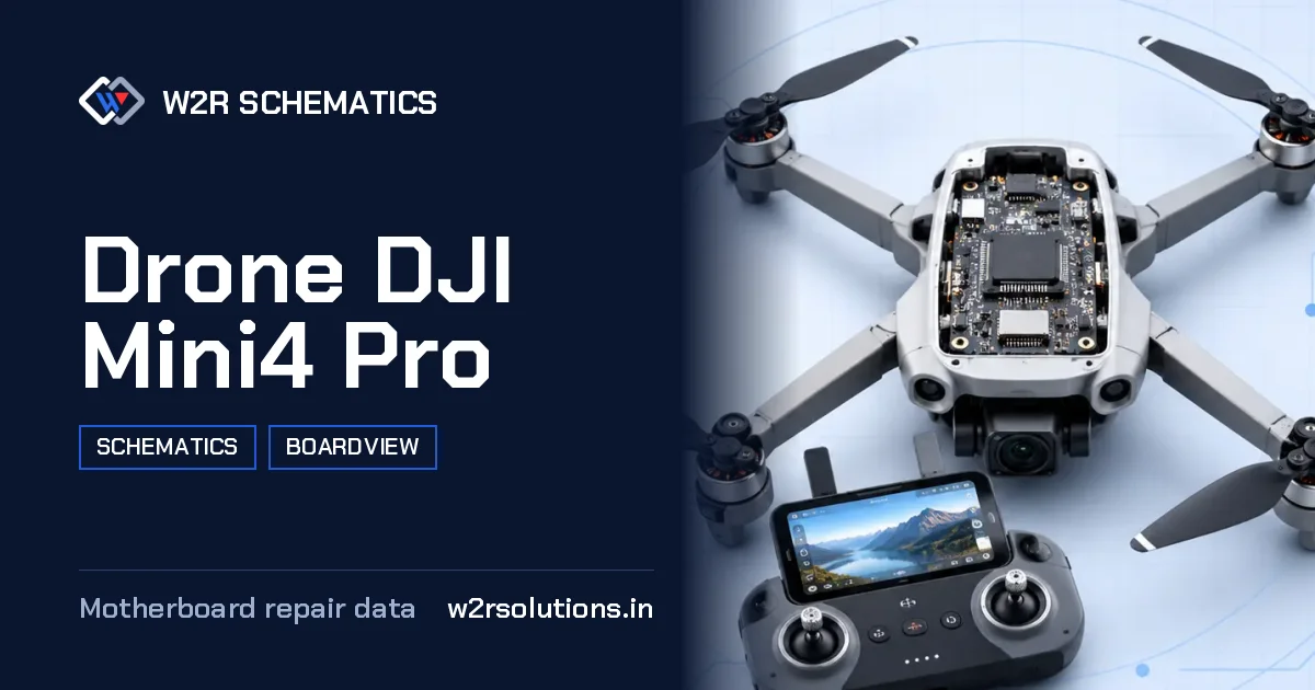 Drone DJI Mini4 Pro Schematics & Boardview PCB schematics and boardview layout diagram for repair