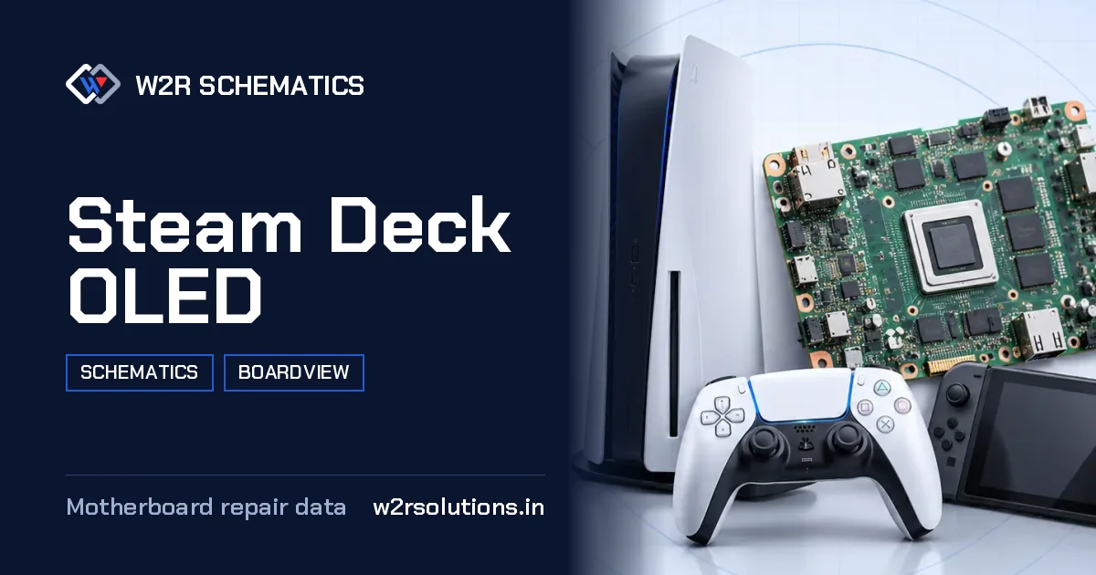 Steam Deck OLED motherboard diagram and PCB layout