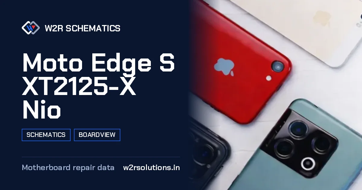 Moto Edge S XT2125-X Nio Schematics & Boardview PCB schematics and boardview layout diagram for repair