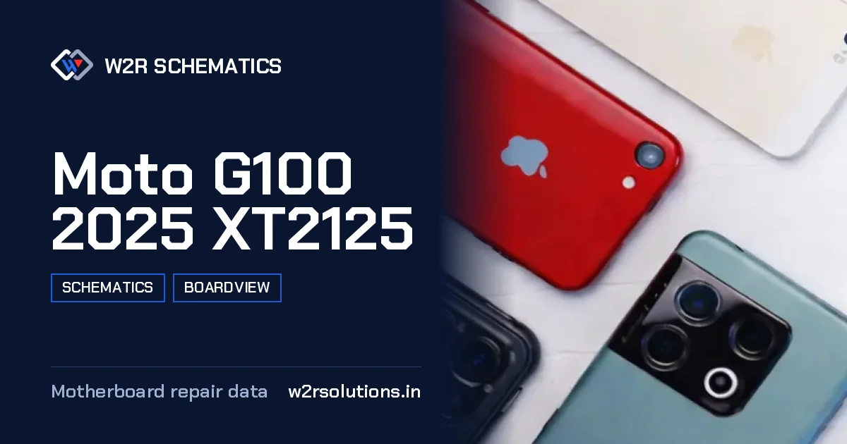Moto G100 2025 XT2125 Schematics & Boardview PCB schematics and boardview layout diagram for repair