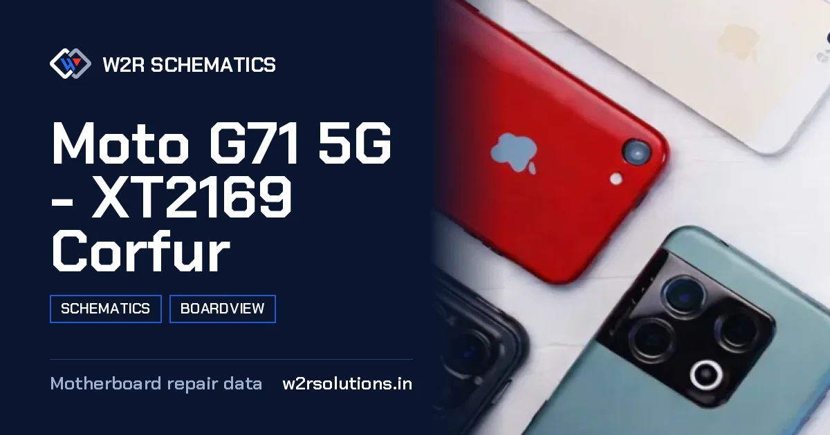 Moto G71 5G - XT2169 Corfur Schematics & Boardview PCB schematics and boardview layout diagram for repair