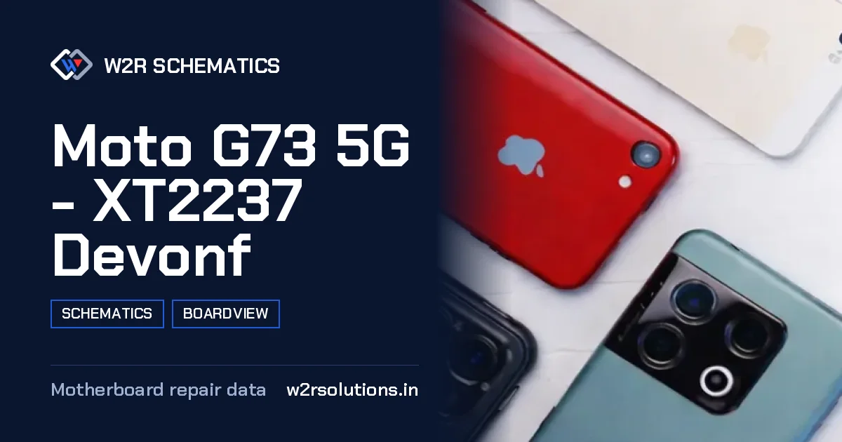 Moto G73 5G - XT2237 Devonf Schematics & Boardview PCB schematics and boardview layout diagram for repair