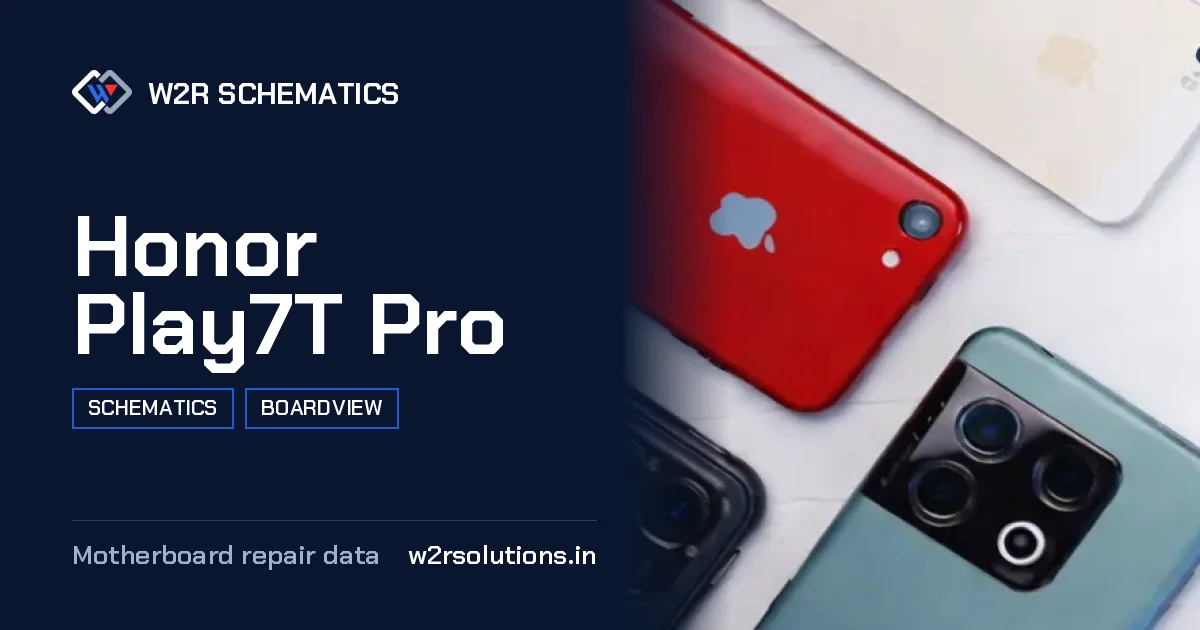 Honor Play7T Pro Schematics & Boardview PCB schematics and boardview layout diagram for repair