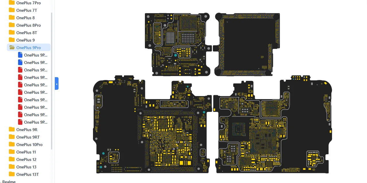 OnePlus 9 Pro Boardview and Schematics with Part Name & Net Name – Mobile PCB Repair Files