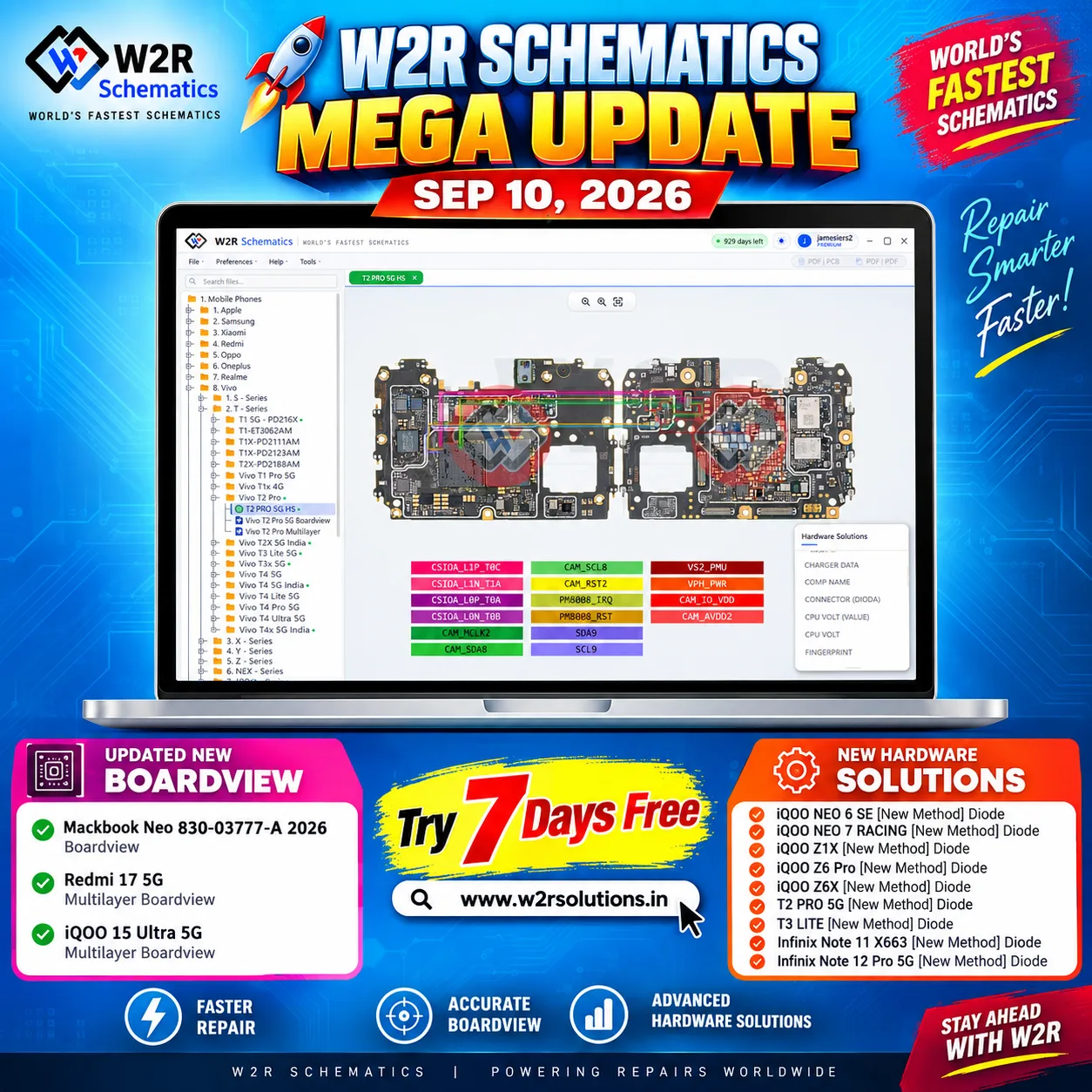 🚀 W2R Schematics Mega Update – SEP 10, 2026