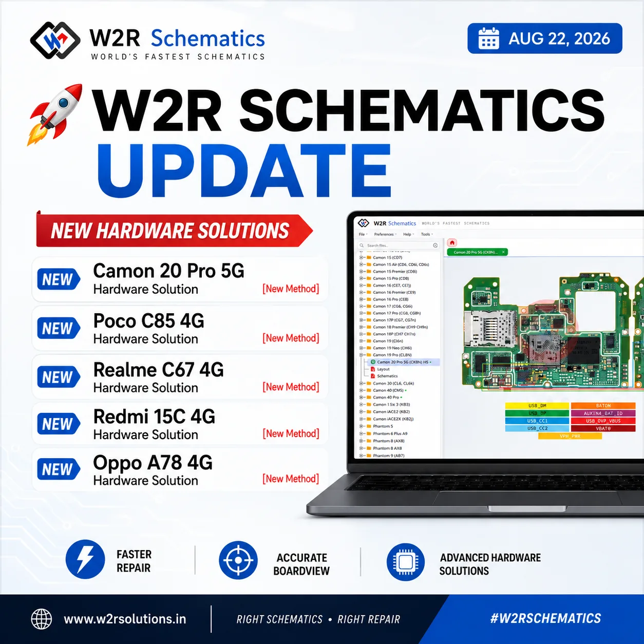 🚀 W2R Schematics Update – Aug 22, 2026