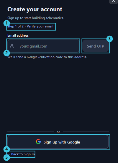 Register, step one: verify your email