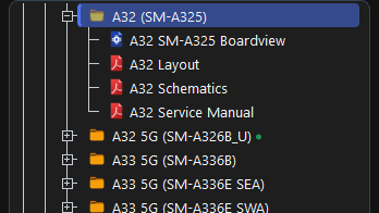 A model opened out in the file tree