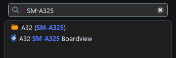 Search results in the file tree