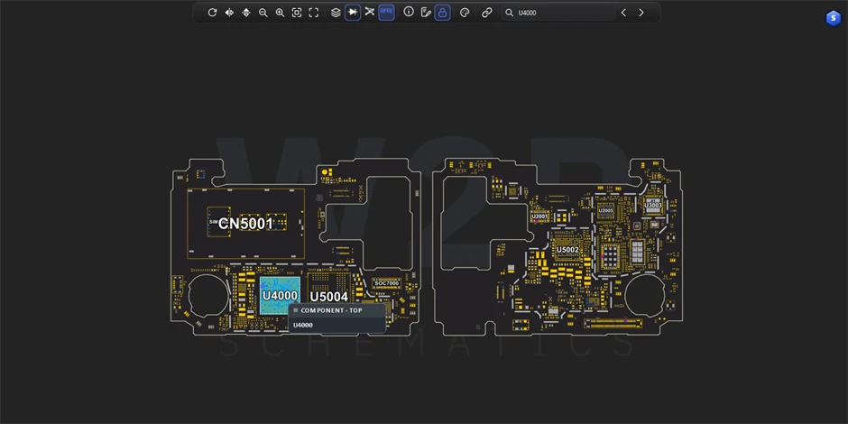 The RFFE panel over a board